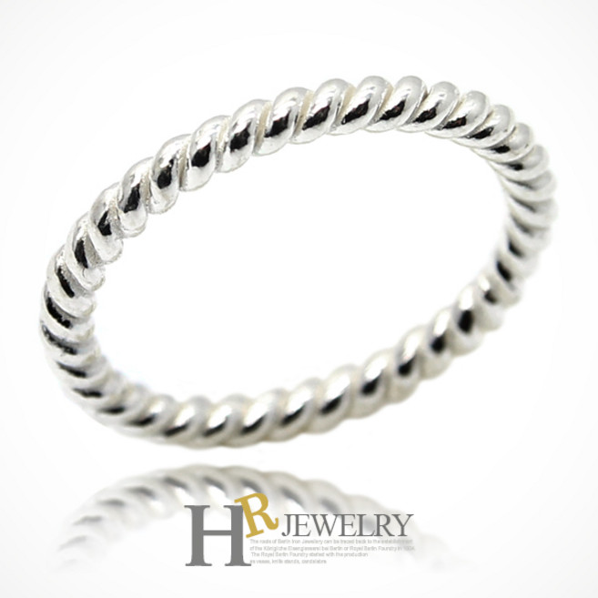 [HR]실버 NO.23137 꽈배기 꼬임 반지