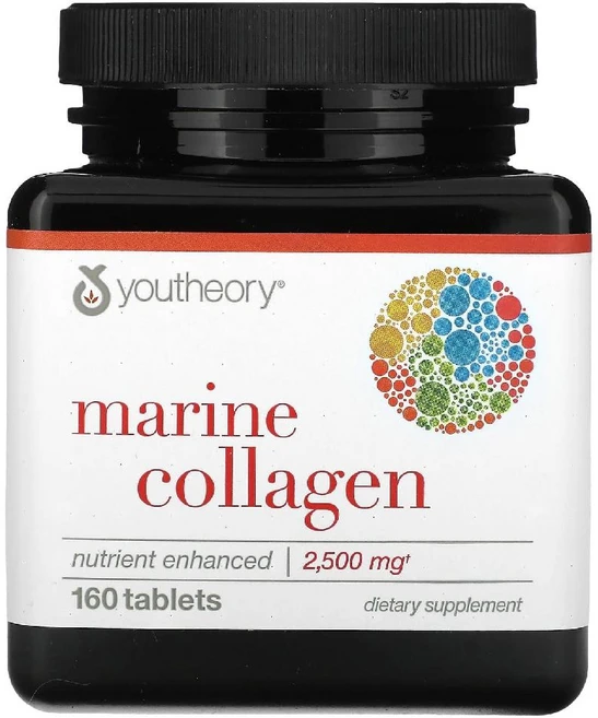 Youtheory 콜라겐 마린콜라겐 해양콜라겐 Marine collagen 160정, 160 개, 1개 - 쿠팡