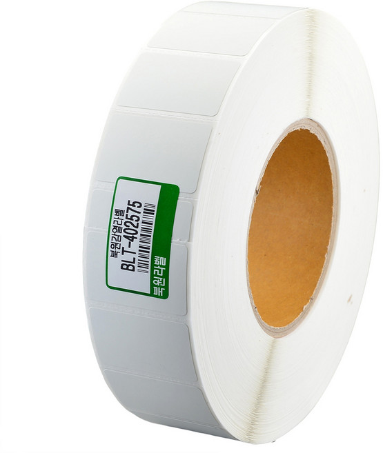 북원라벨 감열지 40X25mm 지관75mm 감열 롤 라벨용지 BLT-402575