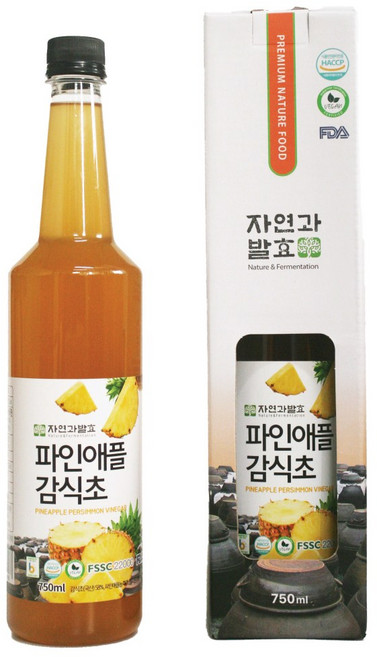 자연과발효 3년숙성 자연발효 파인애플 감식초 750ml, 1개