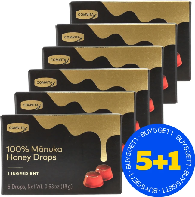 [5+1] 콤비타 100% 마누카 꿀 드롭 6개입 18g / 해외직구 뉴질랜드정품, 6개 - 쿠팡