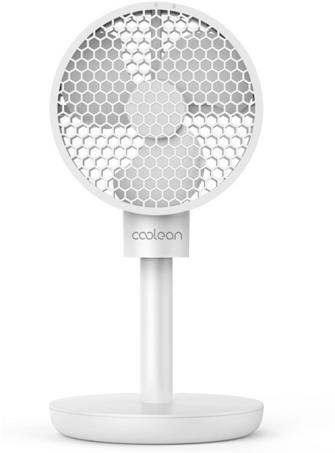 쿨린 허니콤 휴대용 무선 테이블 팬, CL-005L, 화이트