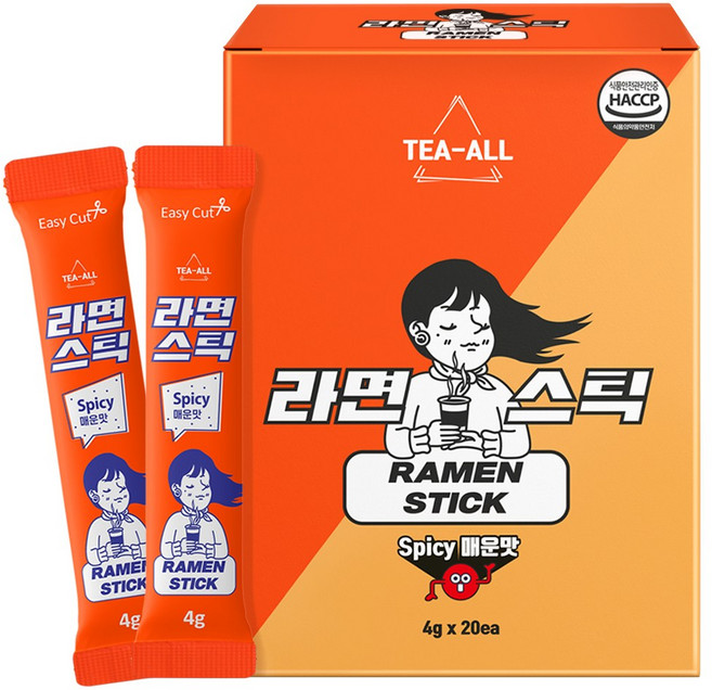 라면 스틱 매운맛, 80g, 1개