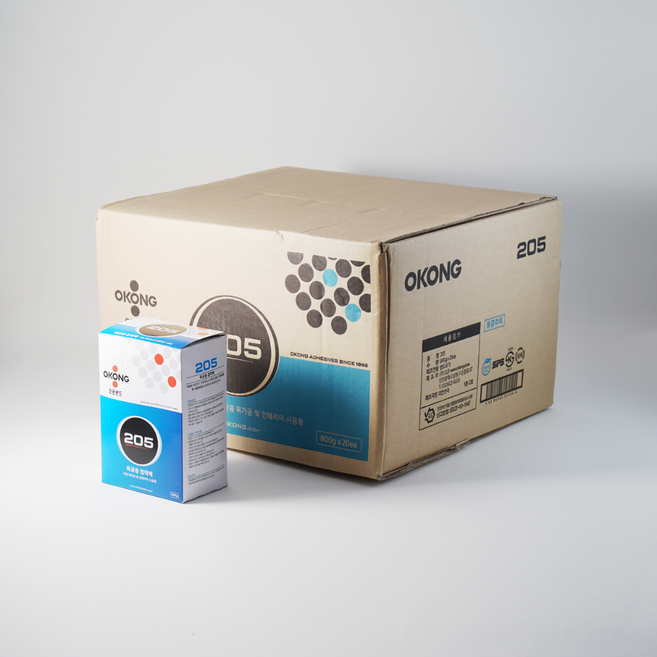 오공본드 205 목공 접착제 800g (1박스20개입) 합판 목재 보드 지물 MDF, 1박스