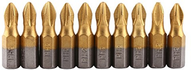 미끄럼 방지 티타늄 코팅 비트25mm PH2, 1개