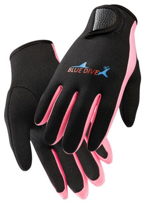 겨울 1.5mm 네오프렌 여성 남성 수영 앰프 매직 스틱이 있는 다이빙 장갑 미끄럼 방지 방한 따뜻한 수영 장갑, 분홍색, m, [02] 분홍색