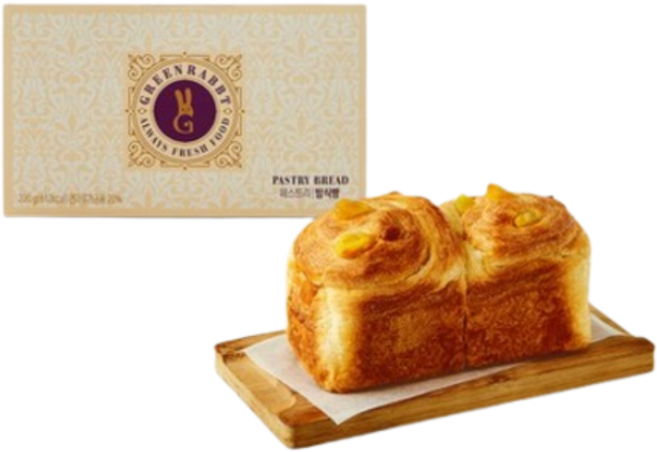그린래빗 페스트리 밤식빵 (냉동, 1개, 220g
