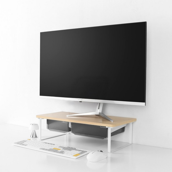 플레이기어 싱글 모니터받침대 높이15cm, 베이지(52HE) × 1개, 1개, 베이지(52HE)