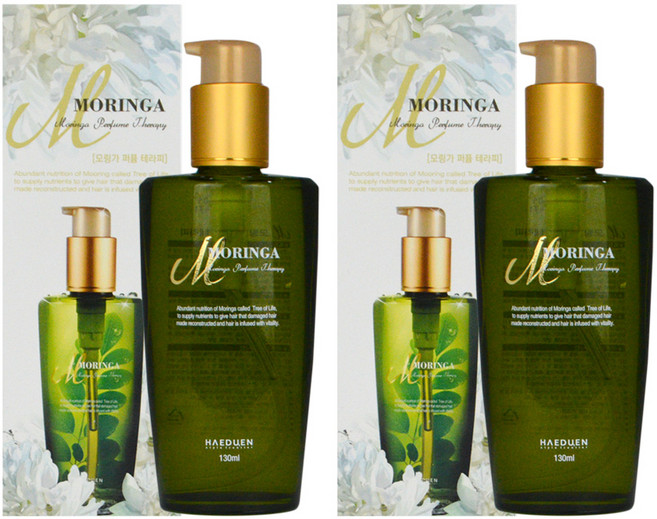 해든 모링가 퍼퓸 테라피 헤어 오일 에센스 130ml 1+1, 2개