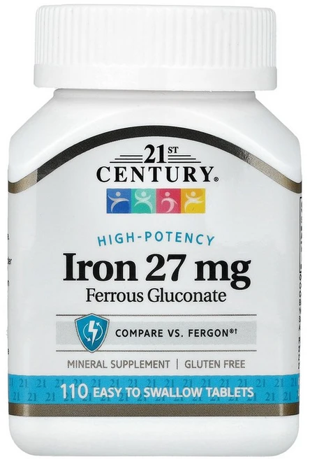 21세기 센트리 21st Century 고효능 철분 27mg 삼키기 쉬운 정제 110정138301원산지:기타, 1 - 쿠팡