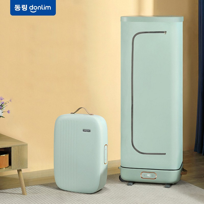 DonLim 의류건조기 휴대용 접이식 건조기 진드기제거, 그린