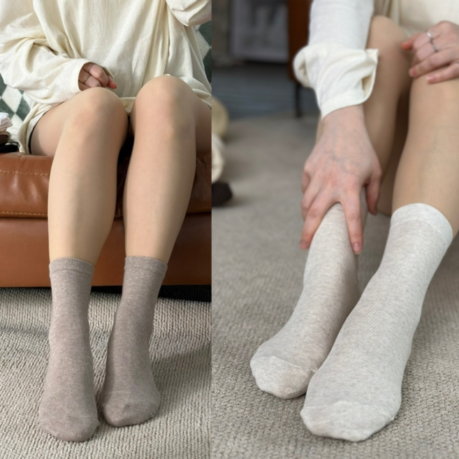 뉴블리스 심리스 앞코 무봉제 무지 여성양말 학생 교복 로퍼 5색상