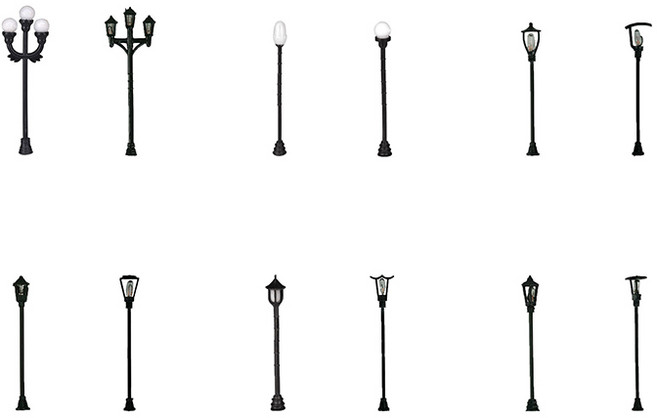 가로등모형 3p 12종 테라리움모형 건축모형 디오라마모형 미니어처모형 DIY 만들기재료, B타입