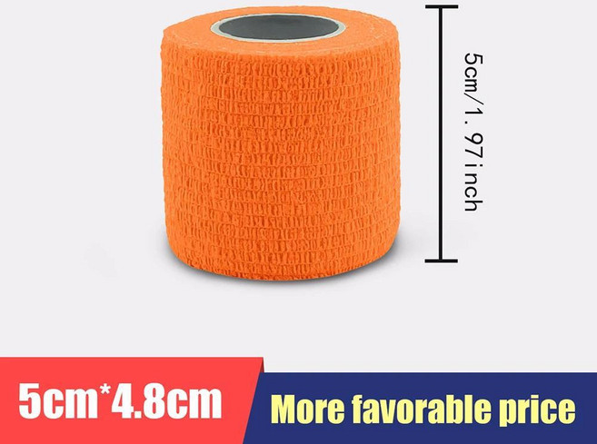1/10우대 가격 무릎 지원 패드 손가락 발목 손바닥 어깨에 대 한 다채로운 스포츠 자기 접착 탄력 붕대 랩, 1pcs, 색상: 2. Orange / 크기: A. 1pcs, 1개