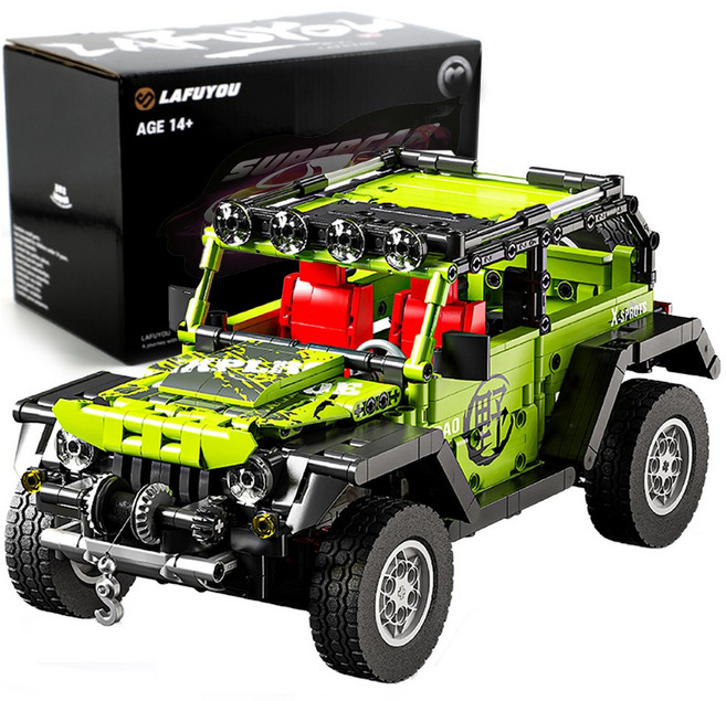 라푸유 오프로드 피프머슬카 MOC블록 성인용장난감 테크닉 슈퍼 머슬카 재미있는 조립놀이 주말생활 오프로드카 블록 L8068A, 1개