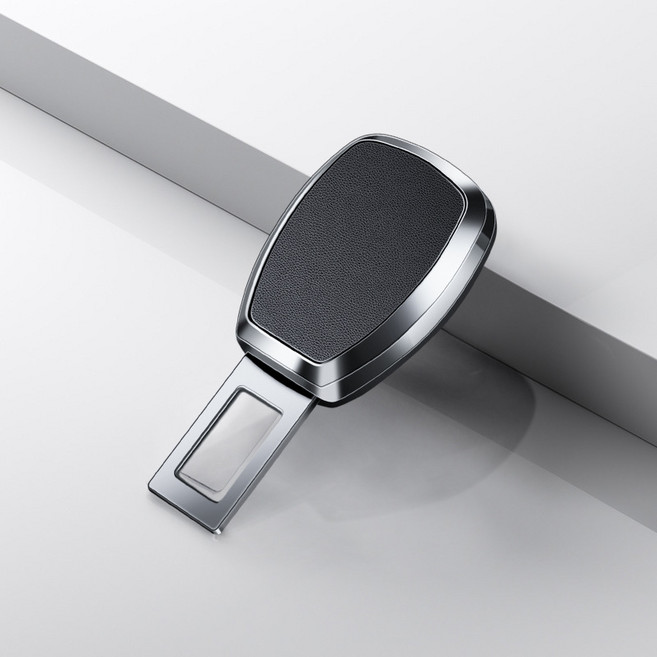 1+1 안전벨트 연장클립 연결클립 자동차 차량용 가죽형, 2개, 블랙