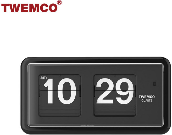 트웸코 QT-30 플립 탁상시계 벽시계 겸용, 블랙
