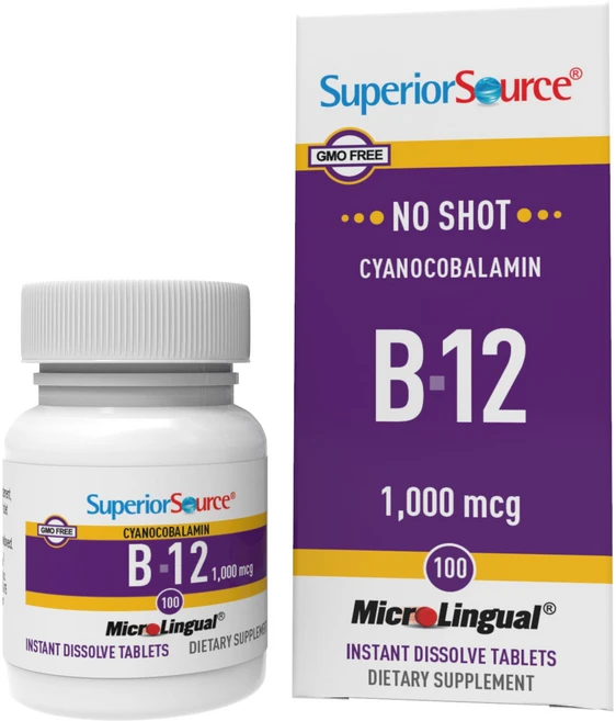 수페리어 소스 노 샷 비타민 B-12 시아노코발라민 1000 Superior Source No Shot Vitamin B-12 Cyanocobalamin 1000 mcg - Vit, 무향, 100개(1팩), 1개 - 쿠팡