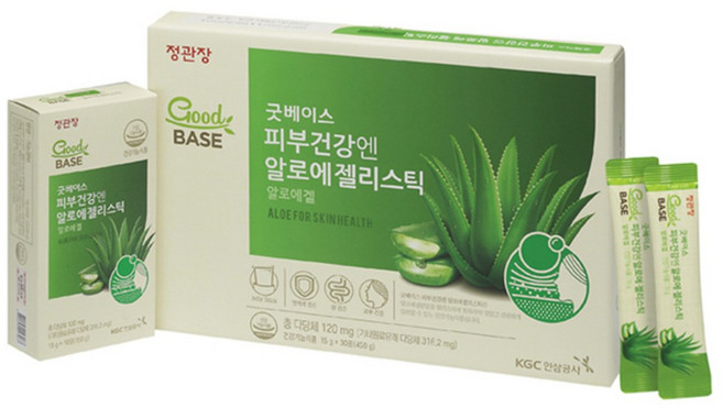 굿베이스 피부건강엔 알로에 젤리스틱, 450g, 5개