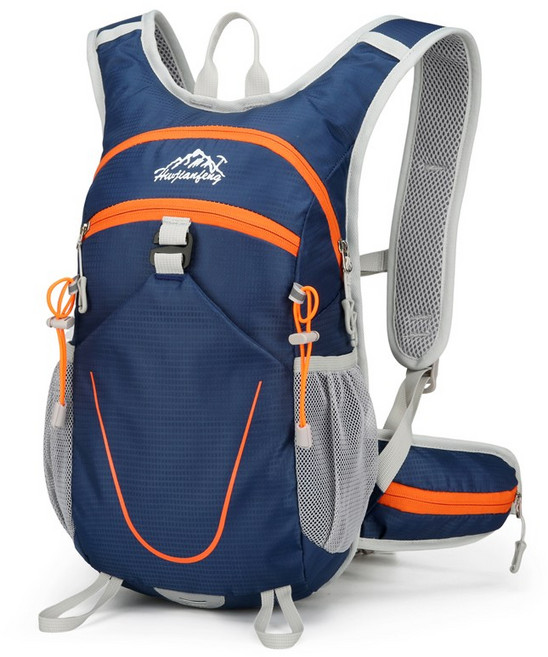 베스트셀러 경량 등산 자전가방 대용량 방수 내구성 통기성 아웃도어 백팩 남녀공용 하이킹 캠핑 다기능, 남색