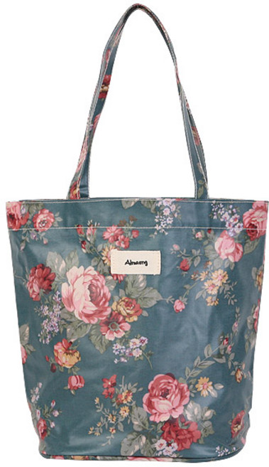 알맹 물빠지는 목욕가방 수영가방 스파백 AMCMB09, 빅플라워그린 AMMB09