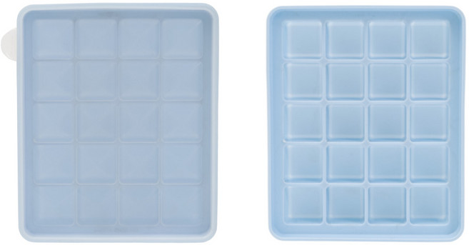 네오실리 국산 프리미엄 실리콘 얼음틀 다진마늘 이유식 냉동틀, 2개, 스카이블루