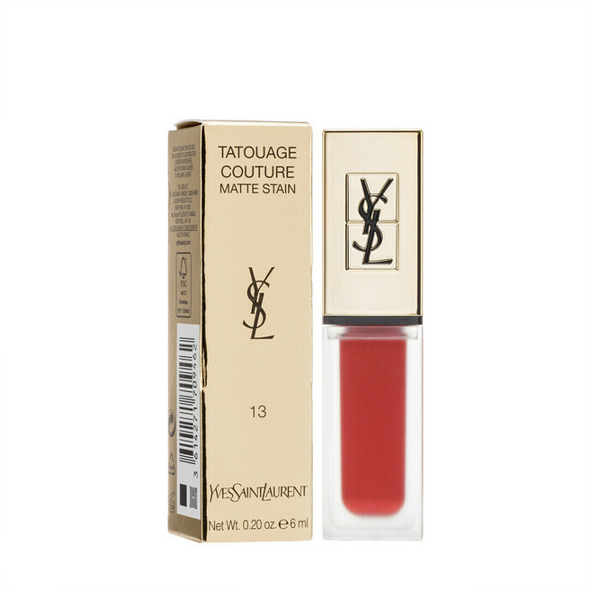 입생로랑 따뚜아쥬 꾸뛰르 매트 스테인 틴트, 13호 트루 오렌지, 1개