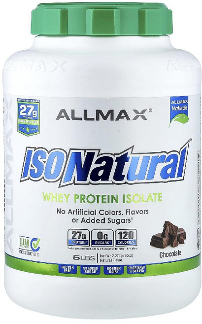 올맥스 ALLMAX ISONatural 분리 유청 단백질 프로틴 초콜릿 2.27kg 1개, ALLMAX 올맥스 웨이 단백질 아이솔레이트 초콜릿 5