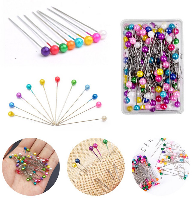 도나토르 진주 재봉 바늘 시침핀100p, 100개, 혼합색상