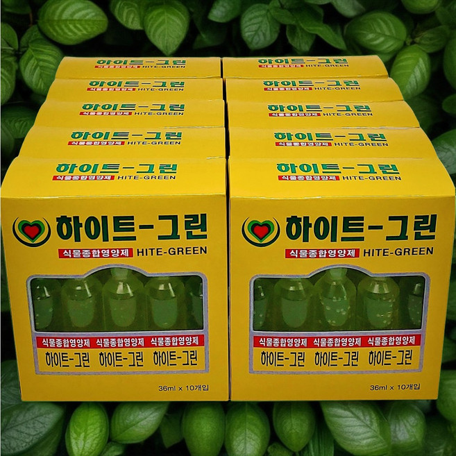 윤컴퍼니 하이트그린 100개 식물종합영양제 화초용 앰플 모든 식물용, 36ml