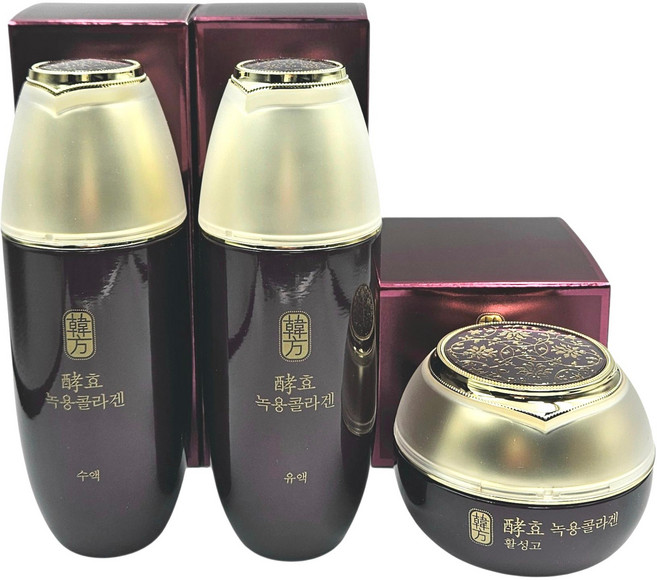 수려한 활성고 효 녹용콜라겐 기초 3종 수액 + 유액 + 활성고 3종, 1개