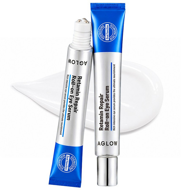 멜라트 어글로우 롤 온 아이 세럼 / 레티놀 아이크림 눈가주름 팔자 다크서클 붓기, 2개, 30ml