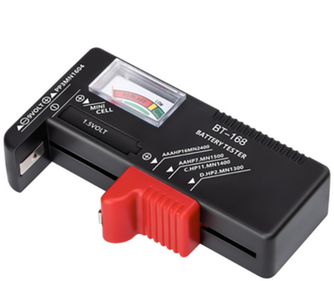배터리테스터기 건전지 잔량측정기 베터리측정기 LED 잔량 체크, 1개