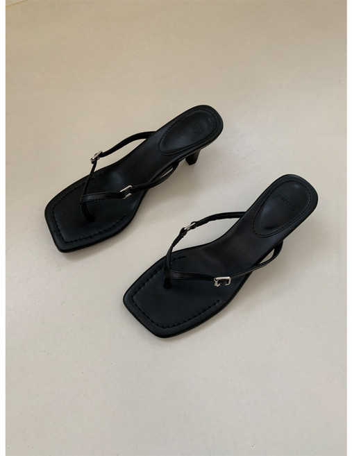 여성 버클 쪼리 뮬 힐