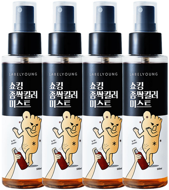 [라벨영] 쇼킹좀싹킬러미스트 3+1/발 각질 냄새 땀, 4개, 100ml, 1개입