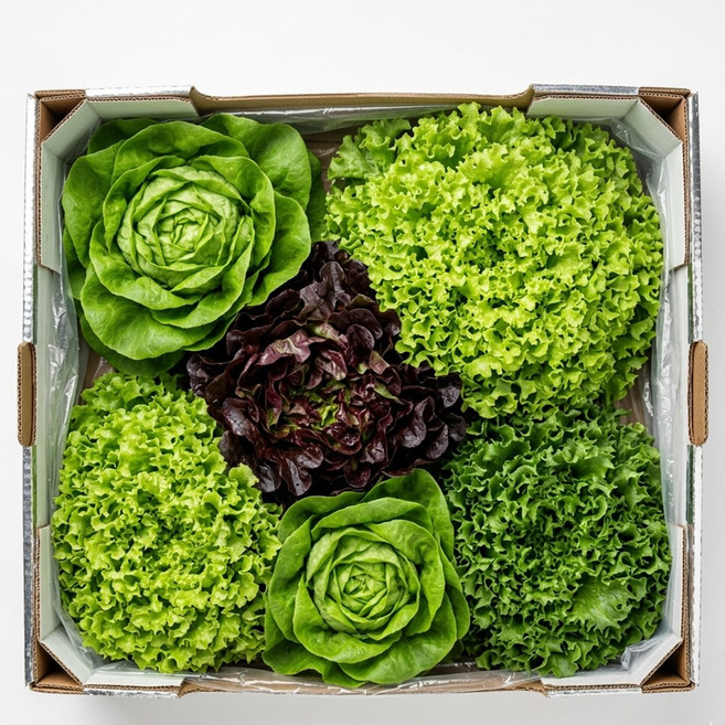 자연한입 무농약 유러피안 샐러드 모둠 쌈채소, 1kg, 1개