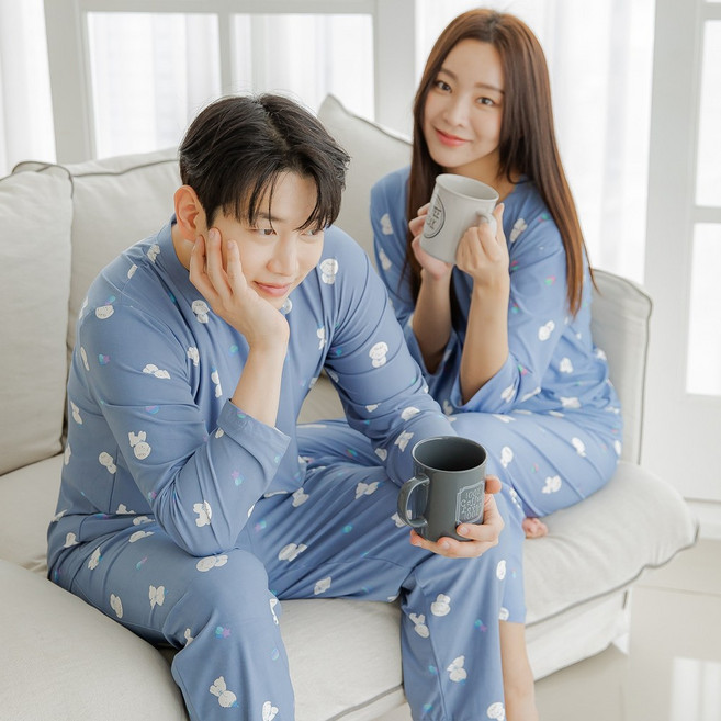 2WE 봄 여름 신혼부부잠옷 유나이스 커플룩 7부SET