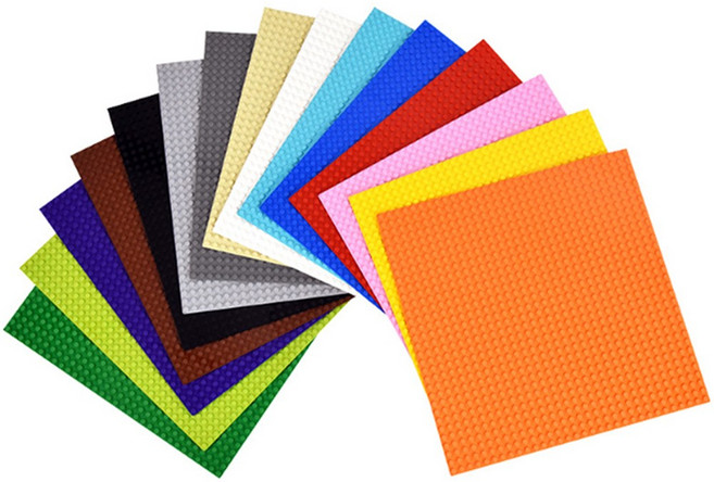 작은블록용 놀이판 클래식 호환블럭 단면 32X32칸 ( 25.7 X 25.7 cm ), 노랑, 1개