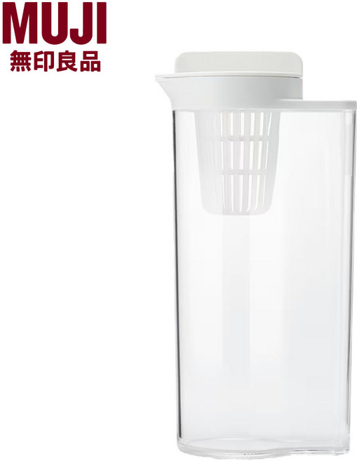 일본 MUJI 무인양품 냉수전용 아크릴 물병, 1개, 2L, 클리어