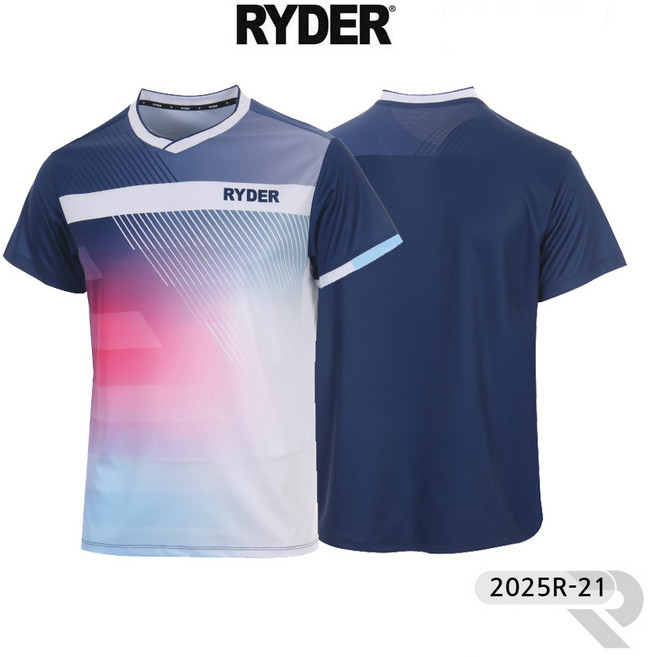 라이더 티셔츠 배드민턴 반팔 상의 남성 여성 게임웨어 네이비 핑크 블루 2025R-21