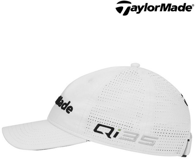 테일러메이드 TM25 투어 라이트 테크 골프모자 Qi35로고, 화이트