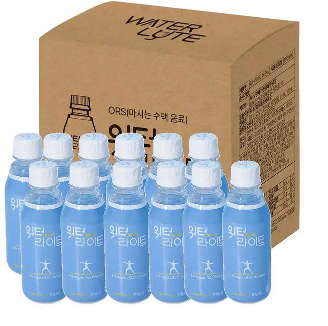 워터라이트 마시는 포도당 수액 전해질 음료 12개입(1박스), 1개, 230ml