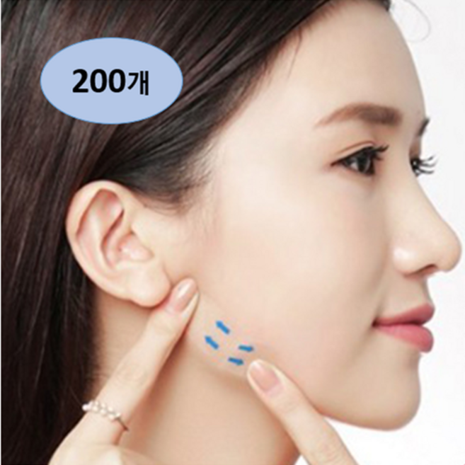페이스 브이라인 얼굴 리프팅 테이프 투명 주름테이프 200p, 200개, 리프팅테이프