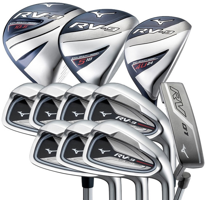 미즈노 RV-9 11개 풀세트 남성용 2025년 캐디백포함 AS보증, RV-9 스틸 11개 캐디백포함