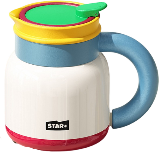 스타플러스 레트로 대용량 보온 티포트, 1개, 820ml, 화이트