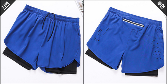 투인원쇼츠 땀복 짐웨어 5부반바지 남자레깅스 헬스 러닝