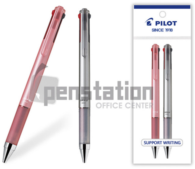 파이롯트 쥬스업 멀티 4색 볼펜 2개 세트, 쥬스업 4색(코랄+실버)세트