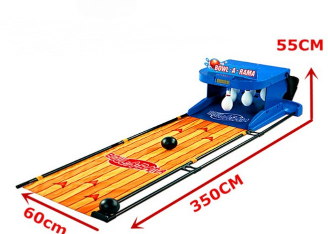 미니 자동 기계 어린이 장난감 실내 스포츠 볼링 게임, 01 3.5m battery-powered