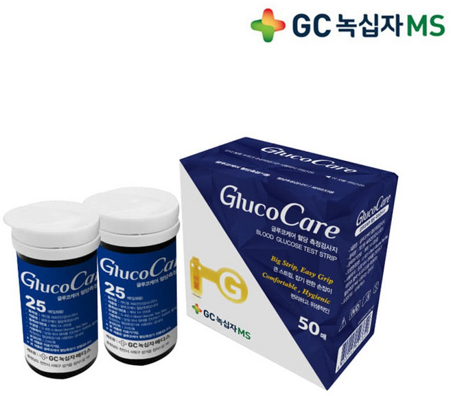 녹십자 글루코케어 혈당시험지 1Box(50매) 혈당검사지, 1개, 상세페이지 참조