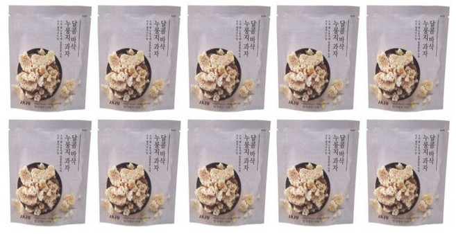 합성첨가물 없이 우리쌀로 만든 자주 달콤바삭 누룽지과자 60g, 10개